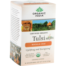 Органический травяной чай масала Тулси, Organic Herbal tea & Masala chai tea "Tulsi" 18*1.7 gr